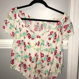 Hollister flower blouse
